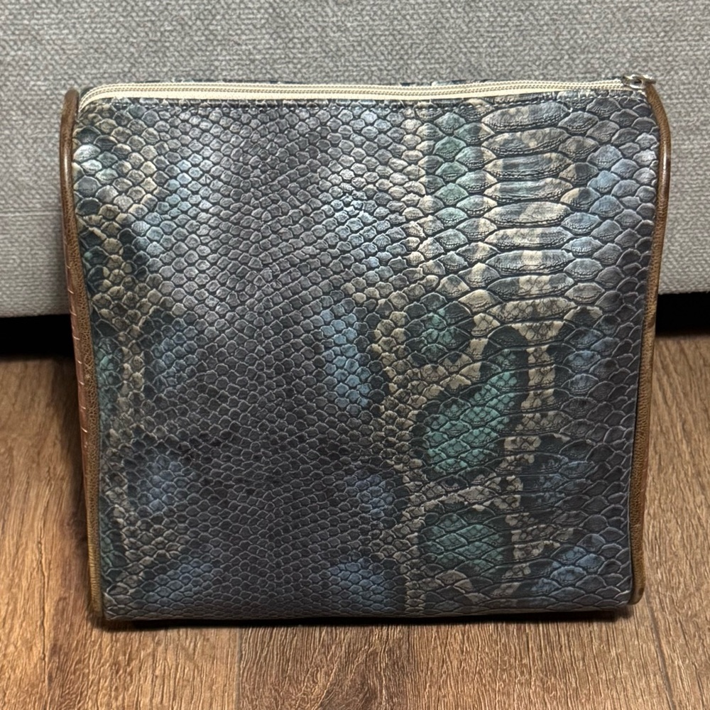 Consuela Large Cosmetic Bag Faux Snakeskin RETIRED/RARE!